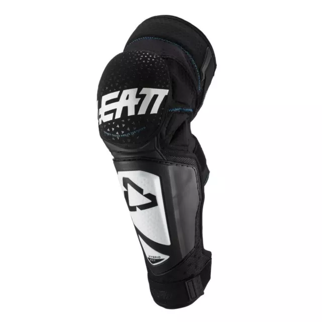 Leatt Knee & Shin Guard 3Df Hybrid Ext Wht/Blk Junior - 5019410190