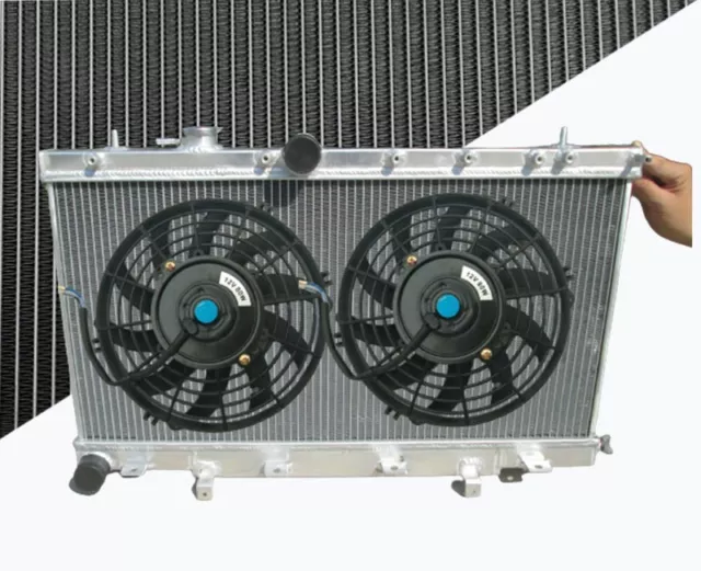 RADIATOR+FAN For Subaru Impreza Wrx STI GDB GD8 GD 2002-2007 02 03 04 05 06 07