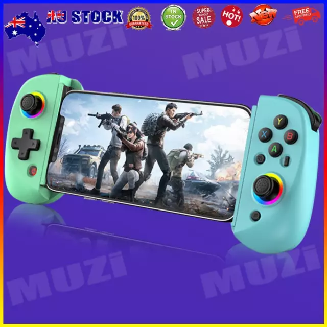 D8 Telescopic Mobile Phone Gamepad RGB Light for PS3 PS4 Switch (Green) #