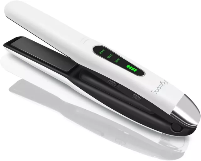 SUNMAY 2-in-1 Cordless Hair Straightener and Curler, WHITE - Cordless Travel ...