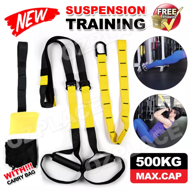 Suspension Trainer Straps Kit Home Training Crossfit Gym Yoga Workout Resistance