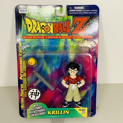 1999 IRWIN DRAGONBALL Z THE SAGA CONTINUES SERIES 10 "KRILLIN" Sealed