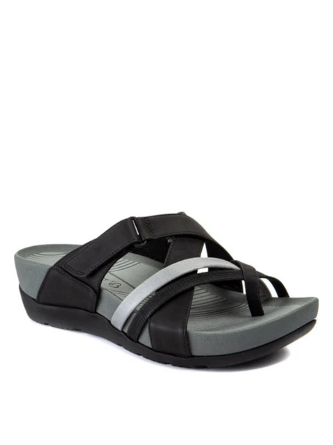 BARETRAPS WOMENS BLACK 1 Platform Aster Round Toe Wedge Thong Sandals Shoes 7 M 11.99 PicClick