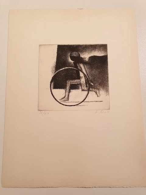 HERIBERT LOSERT - Reifenspieler - Puntasecca Originale Numerata Firmata 20/650