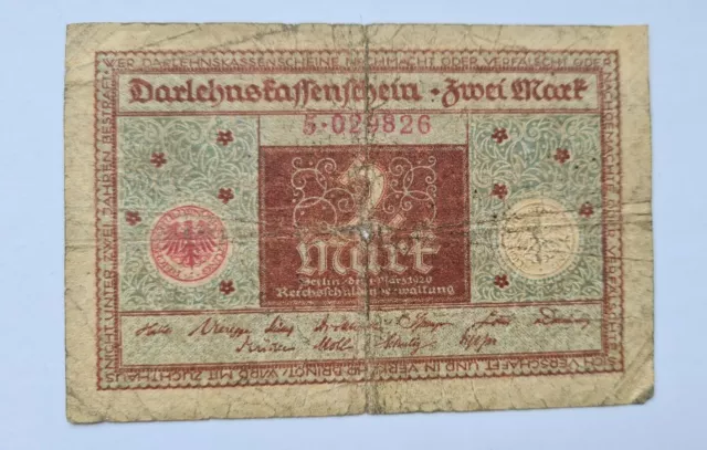 Darlehenskassenschein 2 Mark, Berlin 1. März 1920