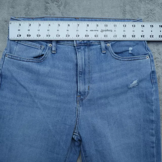 Levi's 721 Jeans Womens 29 Blue High-Rise Skinny Denim 28x30-Measured Distressed 2