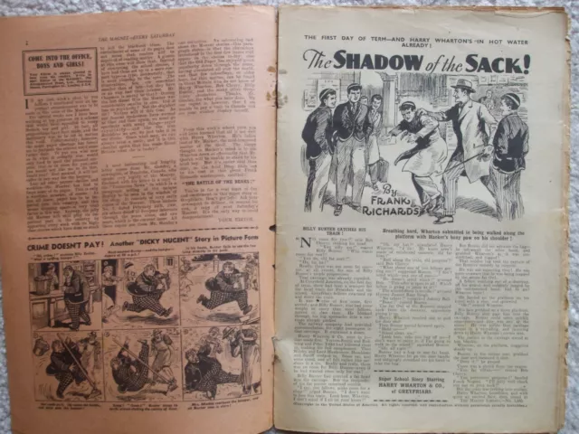 The Magnet (Billy Bunter) No.1683 "The Shadow of the sack" - The very last issue 3