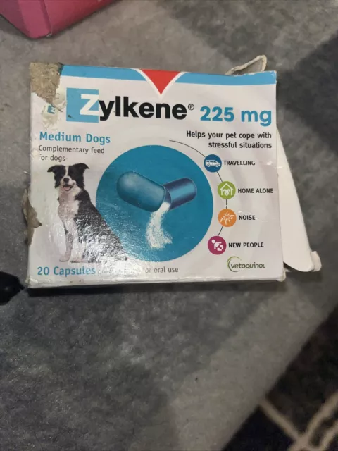 Zylkene Calming Supplement for Medium Dogs (10 to 30Kg) 225Mg| Helps Ease Pet