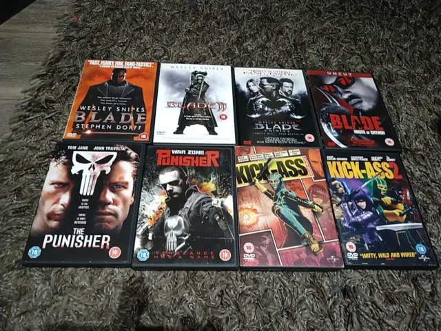 Blade Trilogy/ House Of Chthon / Punisher 1&2 / Kick Ass 1&2 (DVD)