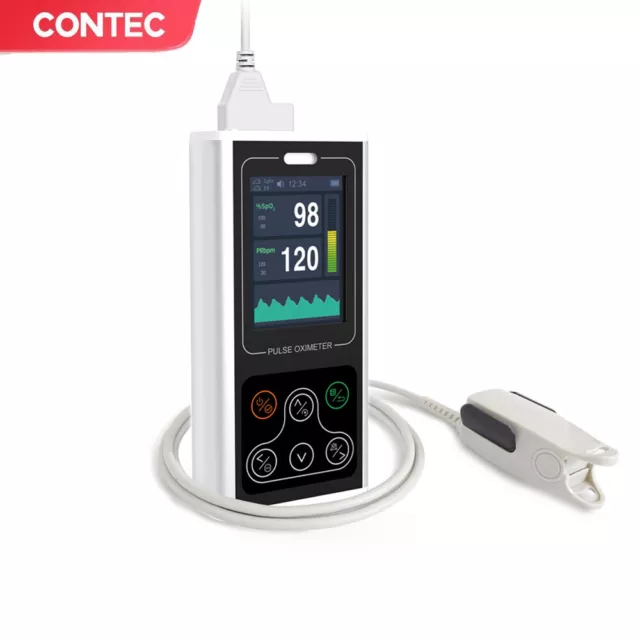 CONTEC Handheld Pulse Oximeter CMS60D1 Fingertip Colour Display SpO2,pc software