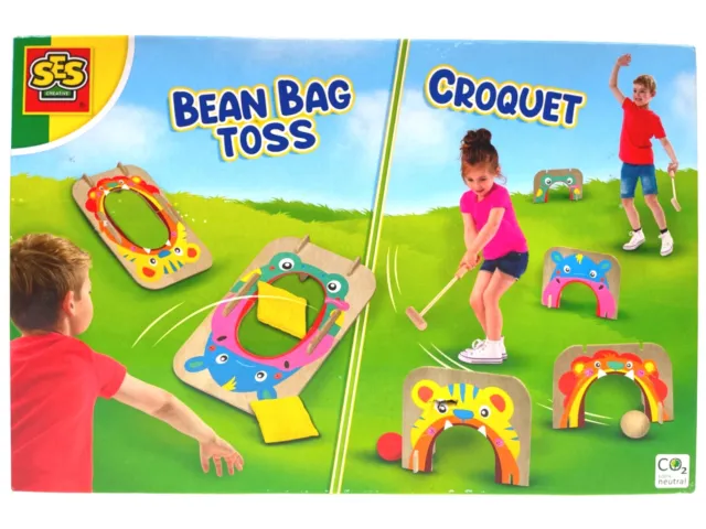 Kinder Bean Bag Croquet Outdoor Spielset Krocket und Bohnensack #5001975