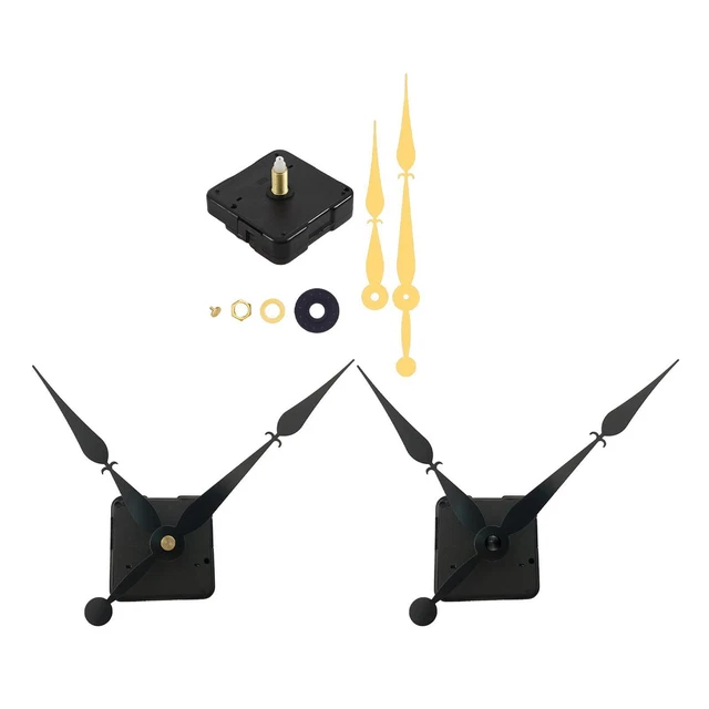 Aiguilles D'horloge Métal Noir 90mm - Compatible Mouvements Hermle, Junghans, Kienzle - Style Euroshaft