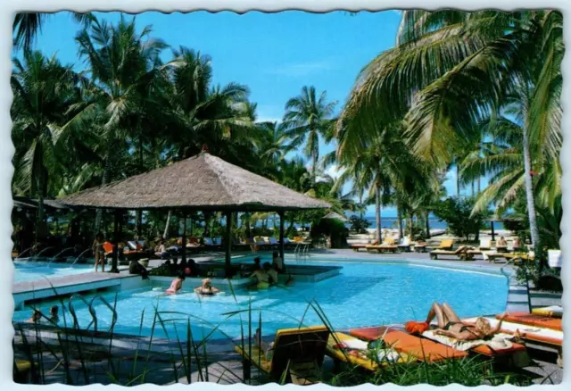 BALI, INDONESIA ~ Swimming Pool BALI HYATT HOTEL Sanur 4"x6"  Postcard