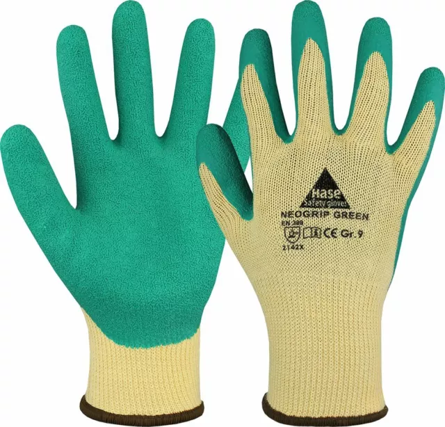 Arbeitshandschuhe Hase 10 Paar Handschuhe Montagehandschuhe Latex Gr. 7 - 11