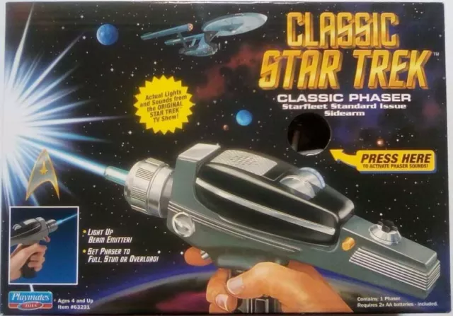 Star Trek The Original Series Classic Phaser 1:1 Scale Prop Replica Playmates