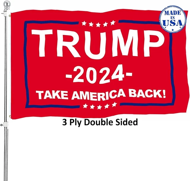 2024 FLAG DOUBLE Sided 3x5 Outdoor Red Take America Back donald Trump
