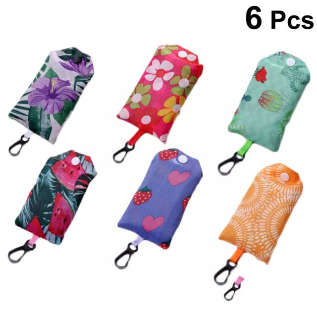 6 PCS Sacs D'épicerie Aspirer Rangement De Courses Pliable Stockage