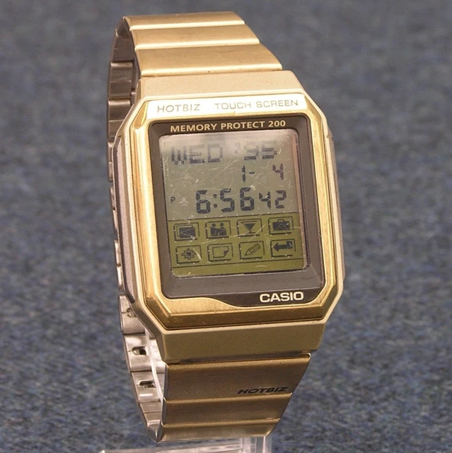 1997 CASIO VDB-2000 Hotbiz Memory Touch Screen Watch Vintage