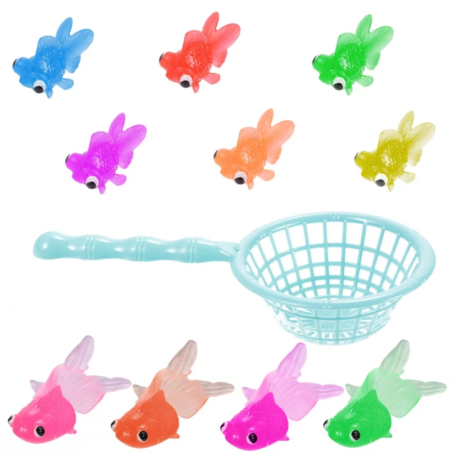 Juego de juguetes de pesca peces dorados flotantes peces de acuario niño