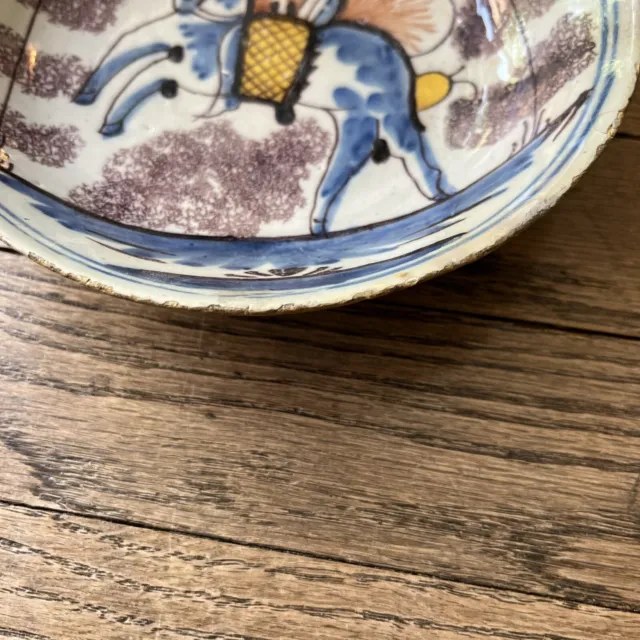 18th Century Dutch Delftware Delft Bowl - READ DESCRIPTION 3