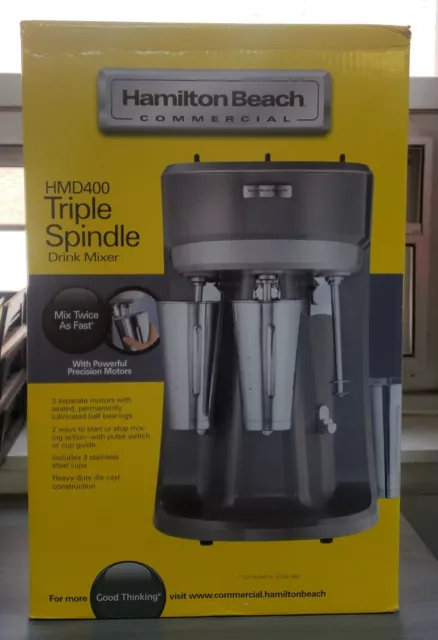 Hamilton Beach Hmd400 120V Triple Spindle Commercial Drink Mixer *Used
