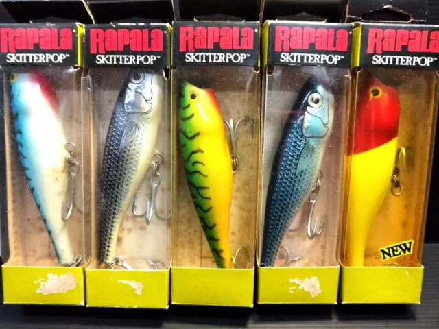 Señuelo de pesca Rapala VMC Hook Skitter Pop Vintage SSP12 elegir color...