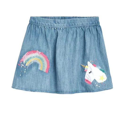 NEXT Gonna Ragazza Unicorno Denim Arcobaleno Feeling Età 1,5-2 2-3 anni Nuova con etichette