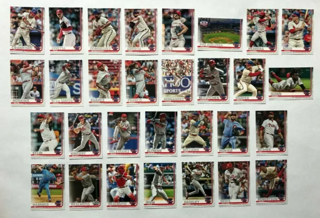 Philadelphia Phillies 2019 Topps Series 1, 2, & Update Base Team Set *30 cards*