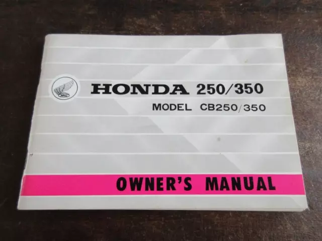 Honda CB250 CB350 CB 250 350 1969 owner's manual Fahrer-Handbuch Manuel