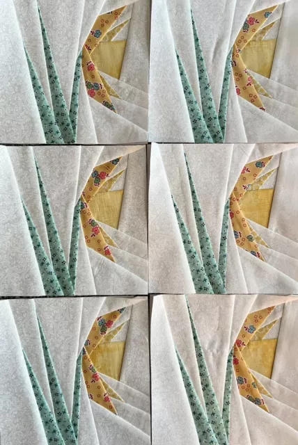 Mini bloques de edredón-6 - 6"" bloques de flores de narciso - ONEDURRQUILTER