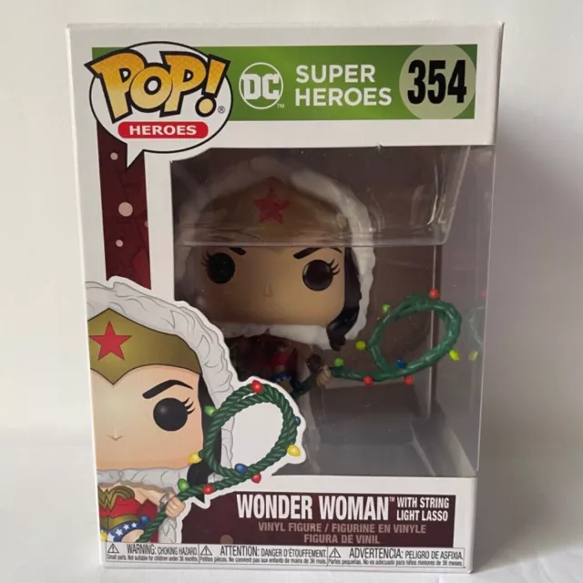 Wonder Woman with Christmas Lights Lasso Holiday #354 Funko Pop DC Heroes