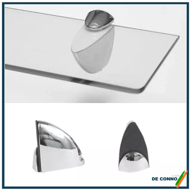 REGGIMENSOLA SUPPORTI PER MENSOLE VETRO 9101 15 Mm ORO Cm 5,5 COPPIA PELLICANO E