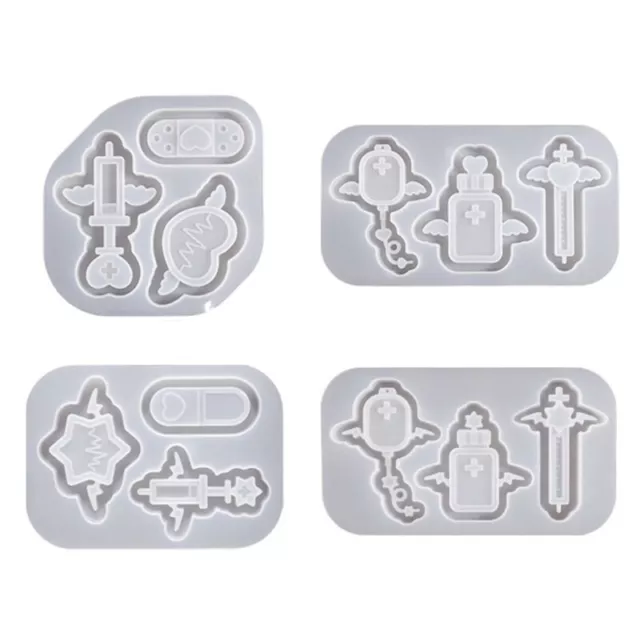 Silicone Mold Resin Epoxy Keychain Mold For Pendant Jewelry Making