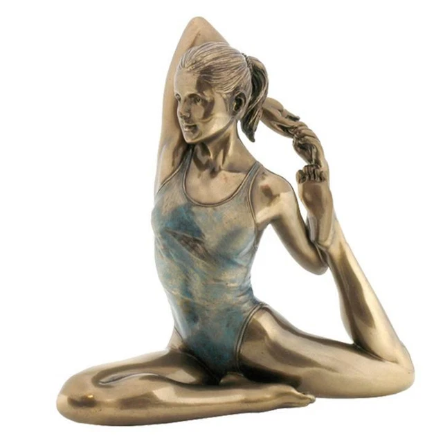 Yoga - King Pigeon Pose - Yoga, Performance Art Sculpture - Polystone
