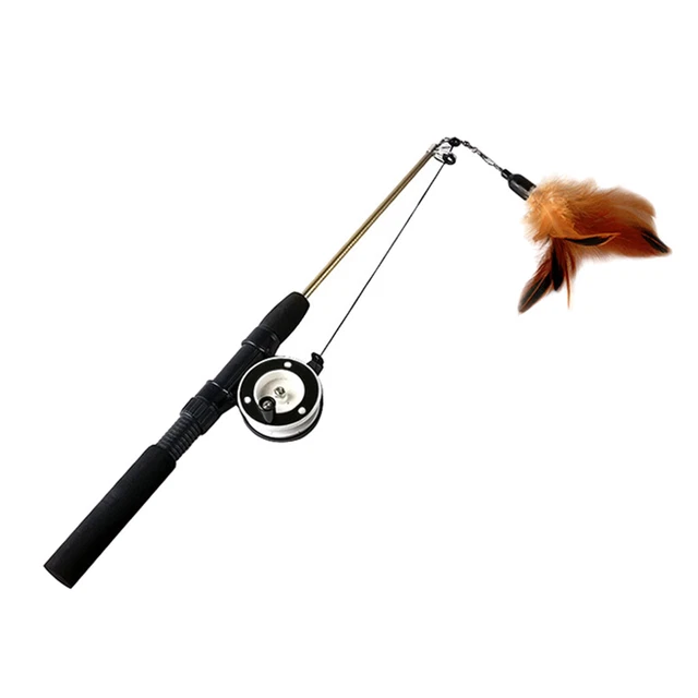 Chaton Chat Plume Teaser Jouet Drôle Pet Chaser Jouer Fourniture Télescopique