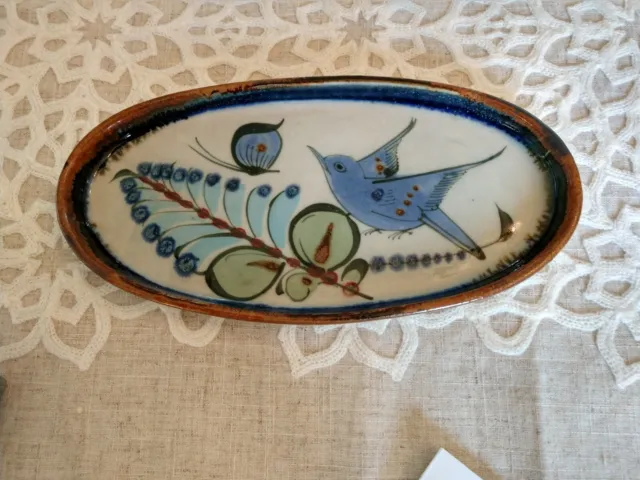 Ken Edwards Med. Oval Tray. Hand Painted And Signed