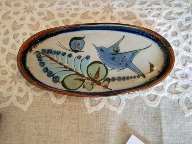 Ken Edwards Med. Oval Tray. Hand Painted And Signed