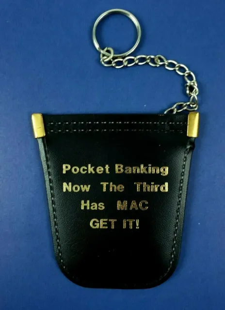 Vintage Third National Bank MAC Pocket Banking Advertising PA Keychain Wallet