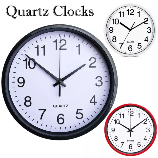 Quartz Basic Wall Clock Round Vintage Analogue Home Small Kitchen Bedroom 7.5"