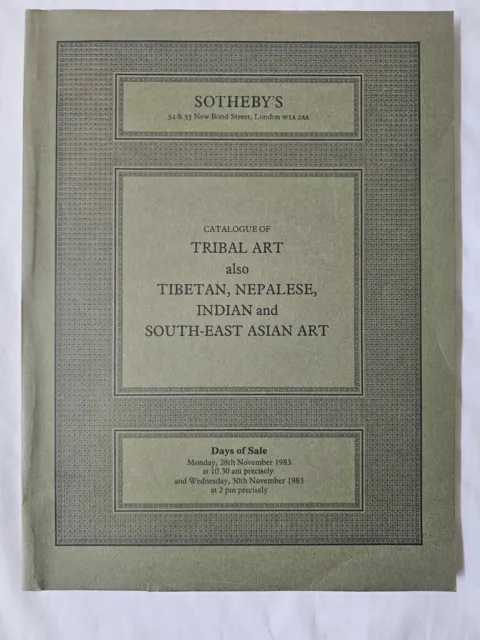 Antiguo Catálogo Sothebys Arte Tribal Africano Oceánico Tibetano Napaleso + Nuevo83