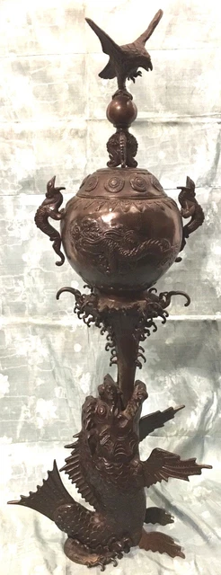Brûle-parfum Ancien En Bronze – Chine XIXe, Style Napoléon III, Art Populaire Asiatique