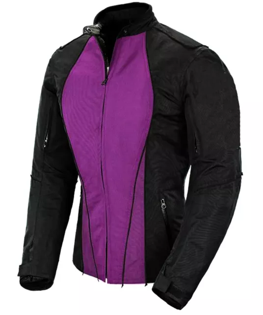 Women Motorbike Waterproof Motorcycle Cordura Jacket All Weather Armoured Coat