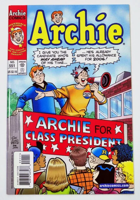 Archie's Comics ~ #551 ~ Archie for President 2004 VF+