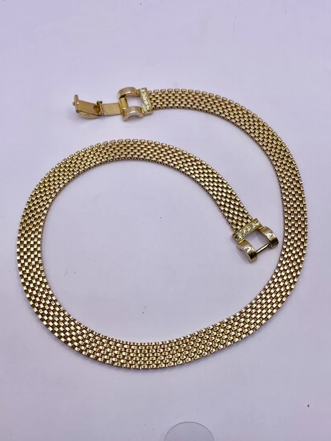 Vintage Signed Coro Pegasus 15” Gold-tone Choker Necklace Rhinestones Vintage Signed Coro Pegasus 15” Gold-tone Choker Necklace Rhinestones