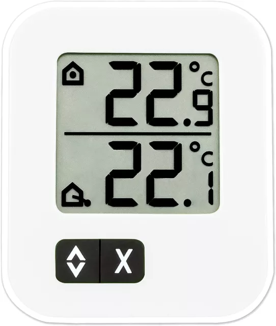 TFA Dostmann Moxx Digitales Innen Außen Thermometer Raumklimakontrolle Weiß