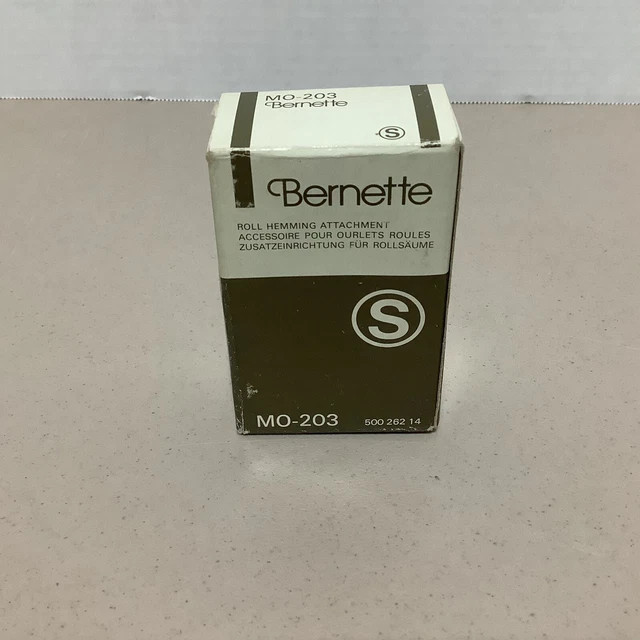 Bernina Bernette MO-203 Serger Lapping Rolled Hem Attachment Presser Foot Plate Bernina Bernette MO-203 Serger Lapping Rolled Hem Attachment Presser Foot Plate