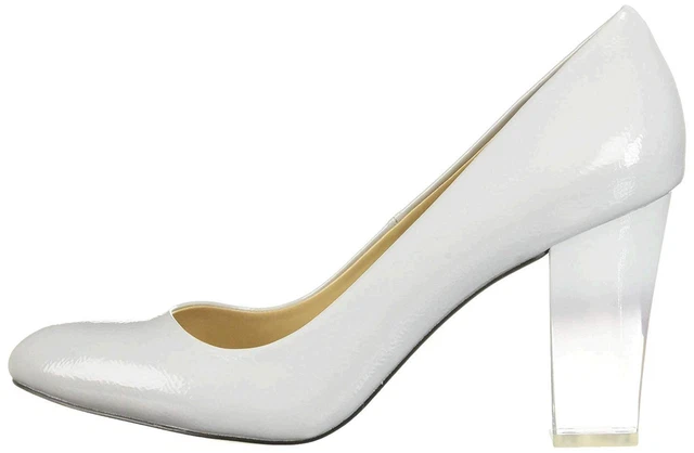 Katy Perry Women's The A.w. Middie-Crinkled Patent Pump, Pearl Grey, Size 7.5