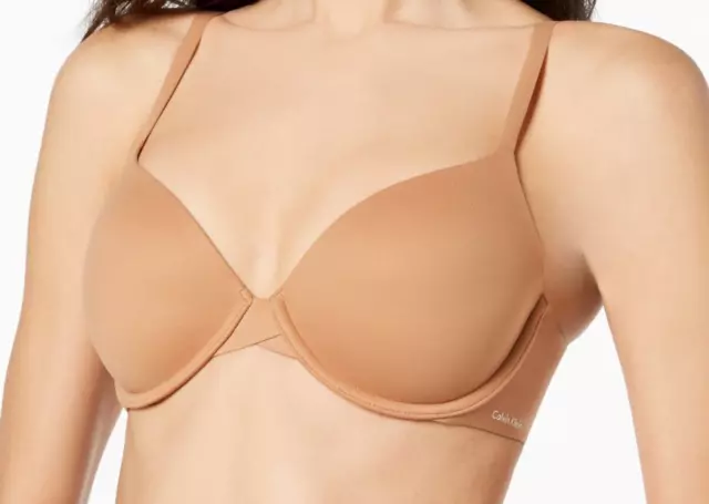 Calvin Klein Women's Perfectly Fit Full Coverage T-Shirt Bra, Bronze Nude, 40D
