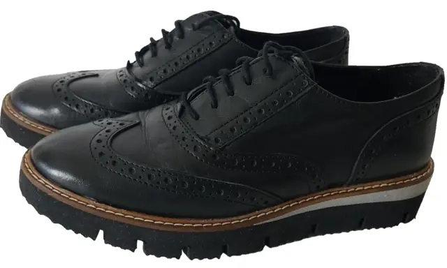 BATA Men’s Sz 37 Unisex Youth Shoe Brogue Black Leather Welted Sole BNWOB
