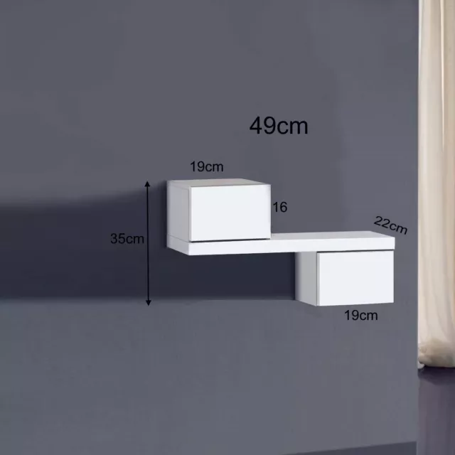 Recibidor - Mueble de entrada SOFI 49cm - Color Blanco (mate) 3